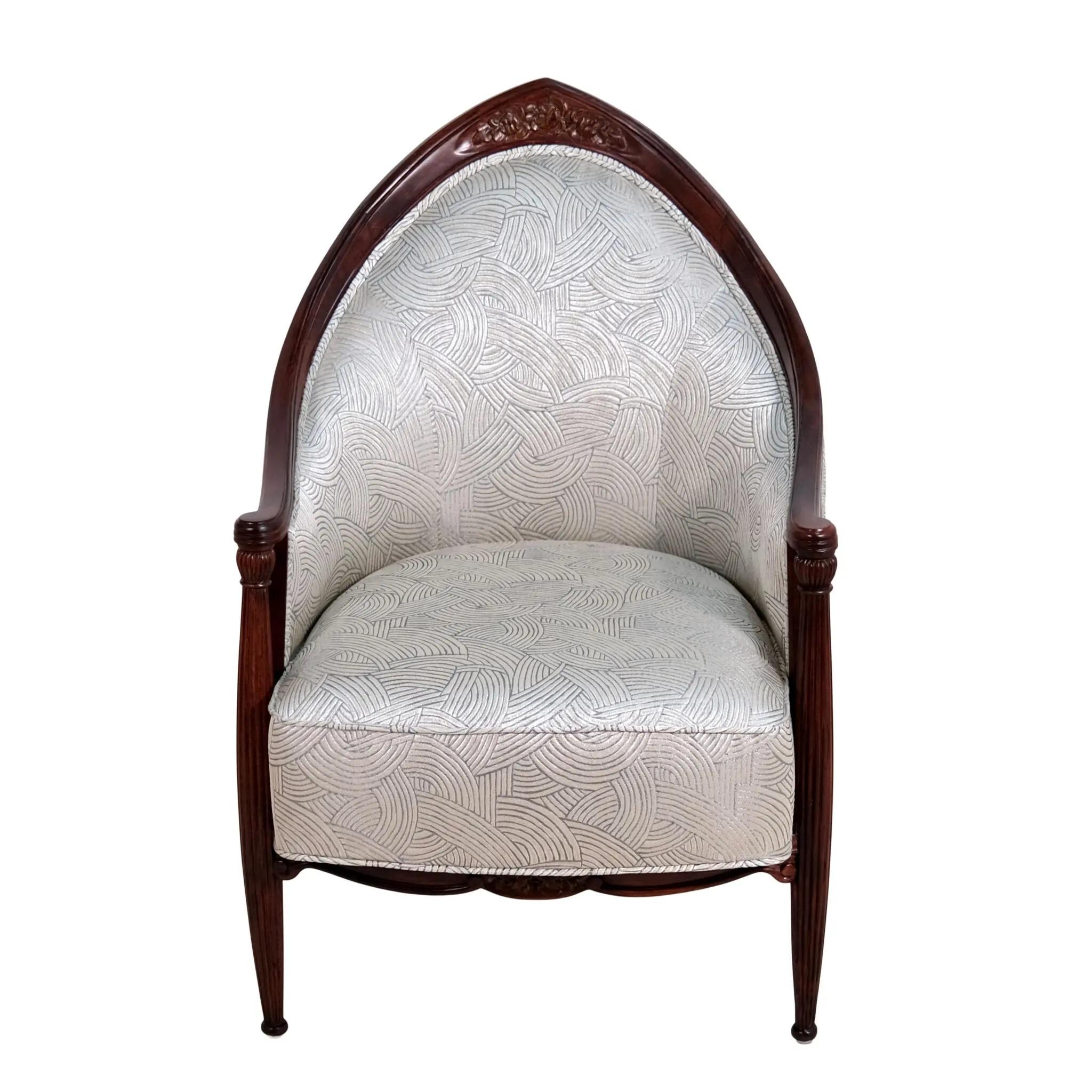 Pair of Art Deco Armchairs For Sale 4