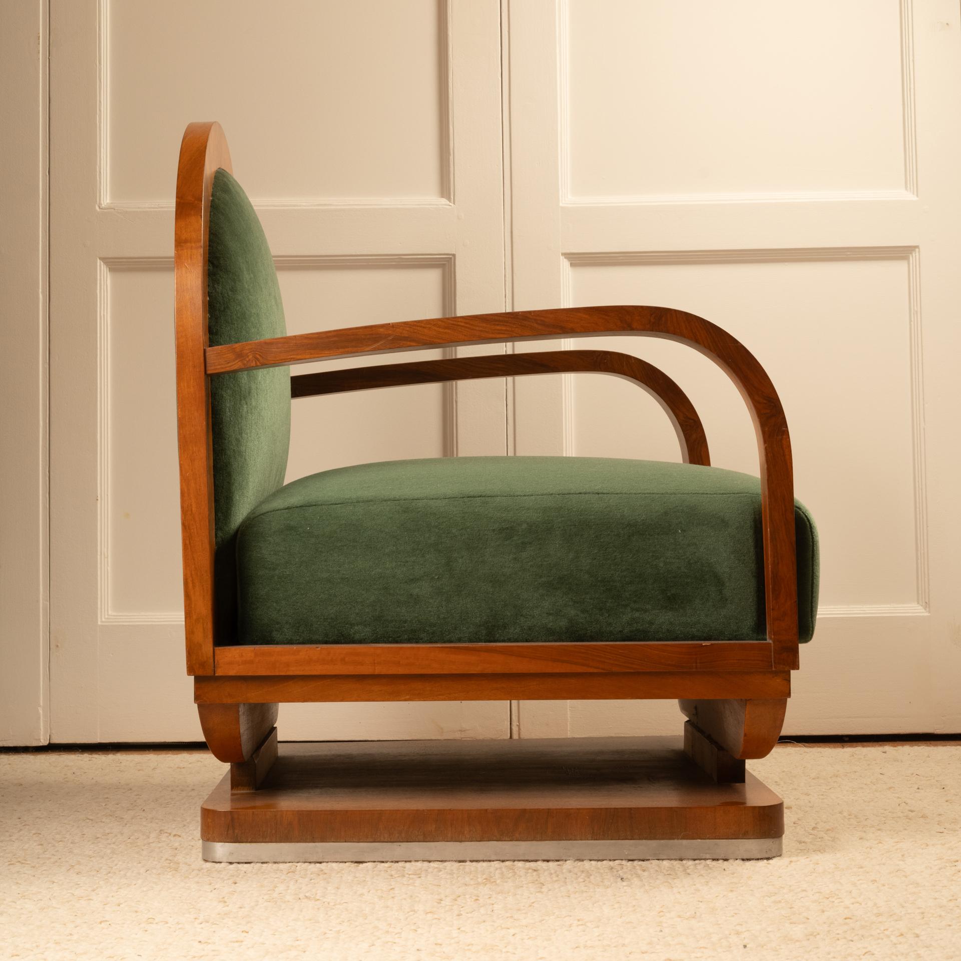 Paar Art-déco-Sessel im Angebot 4