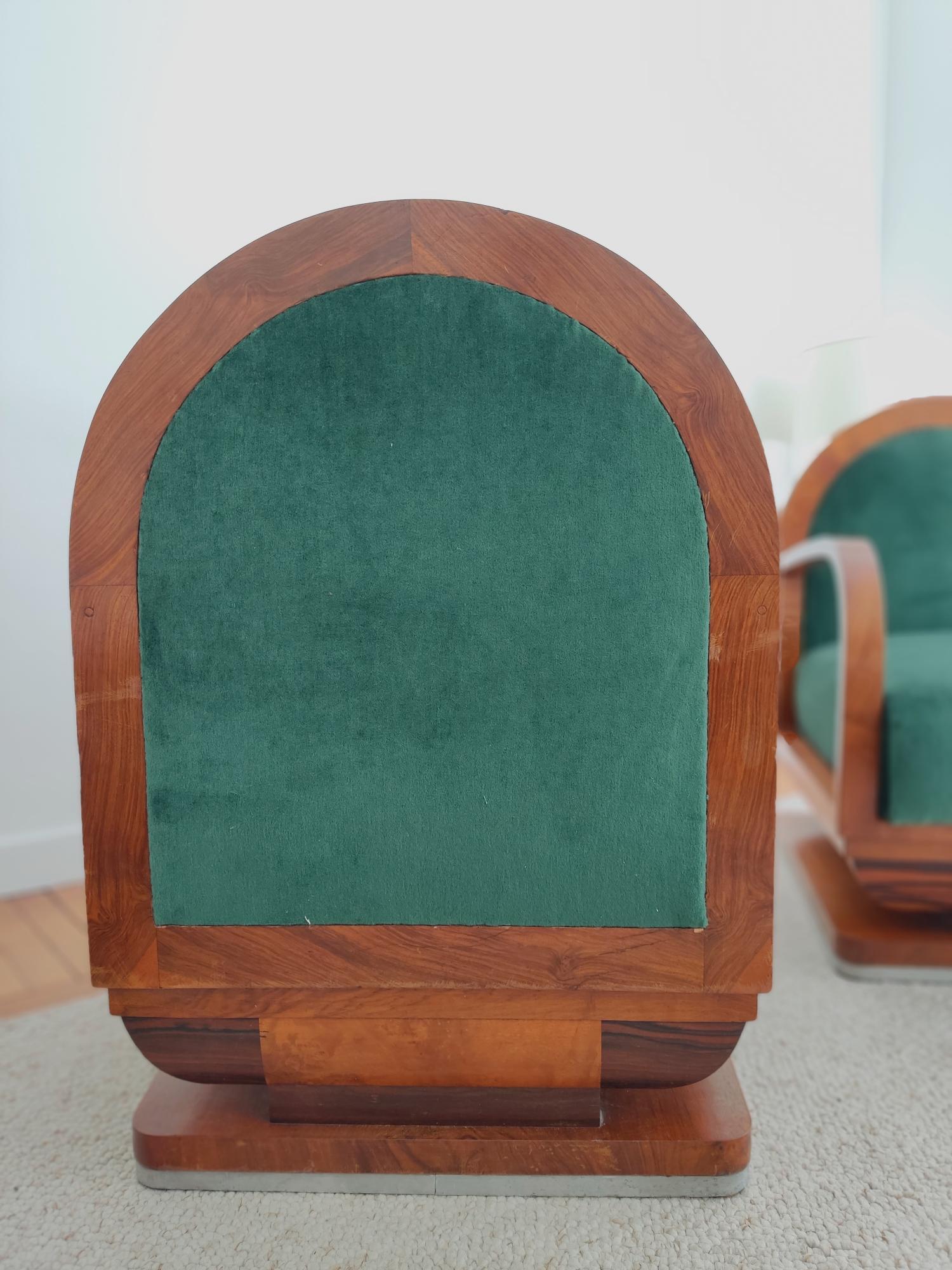 Pair of Art deco armchairs  For Sale 5