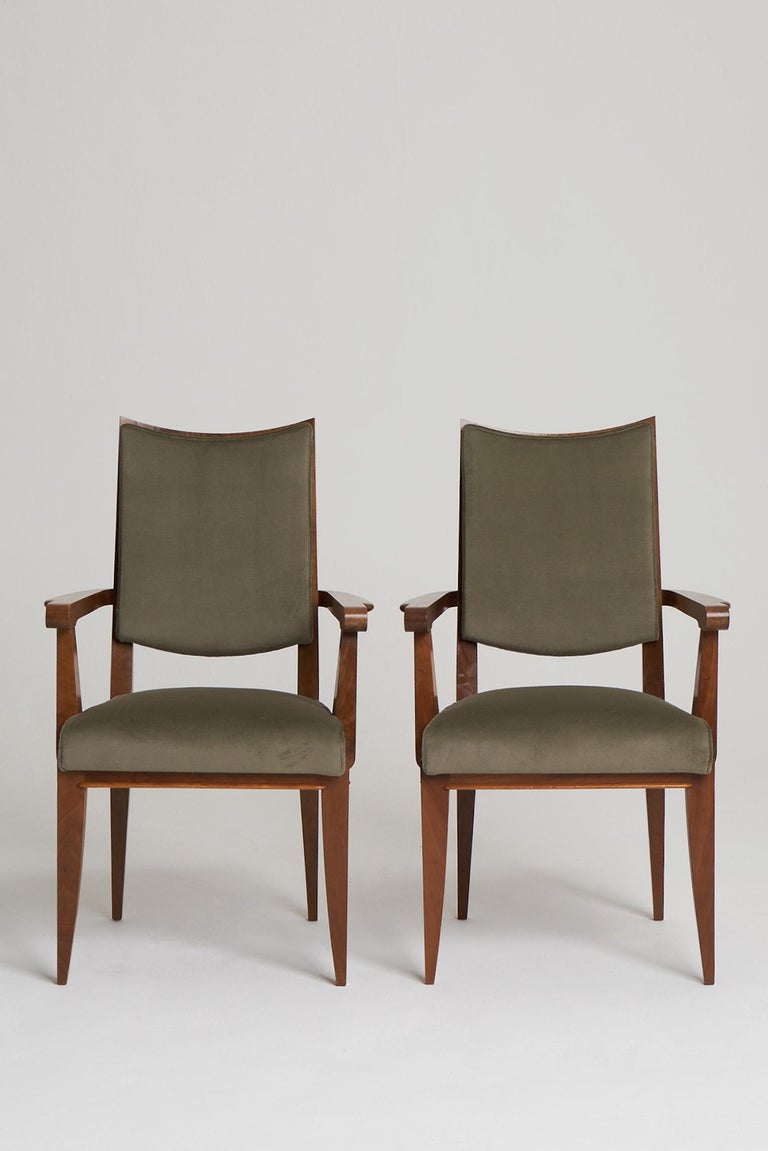 French Pair of Art Deco Armchairs
