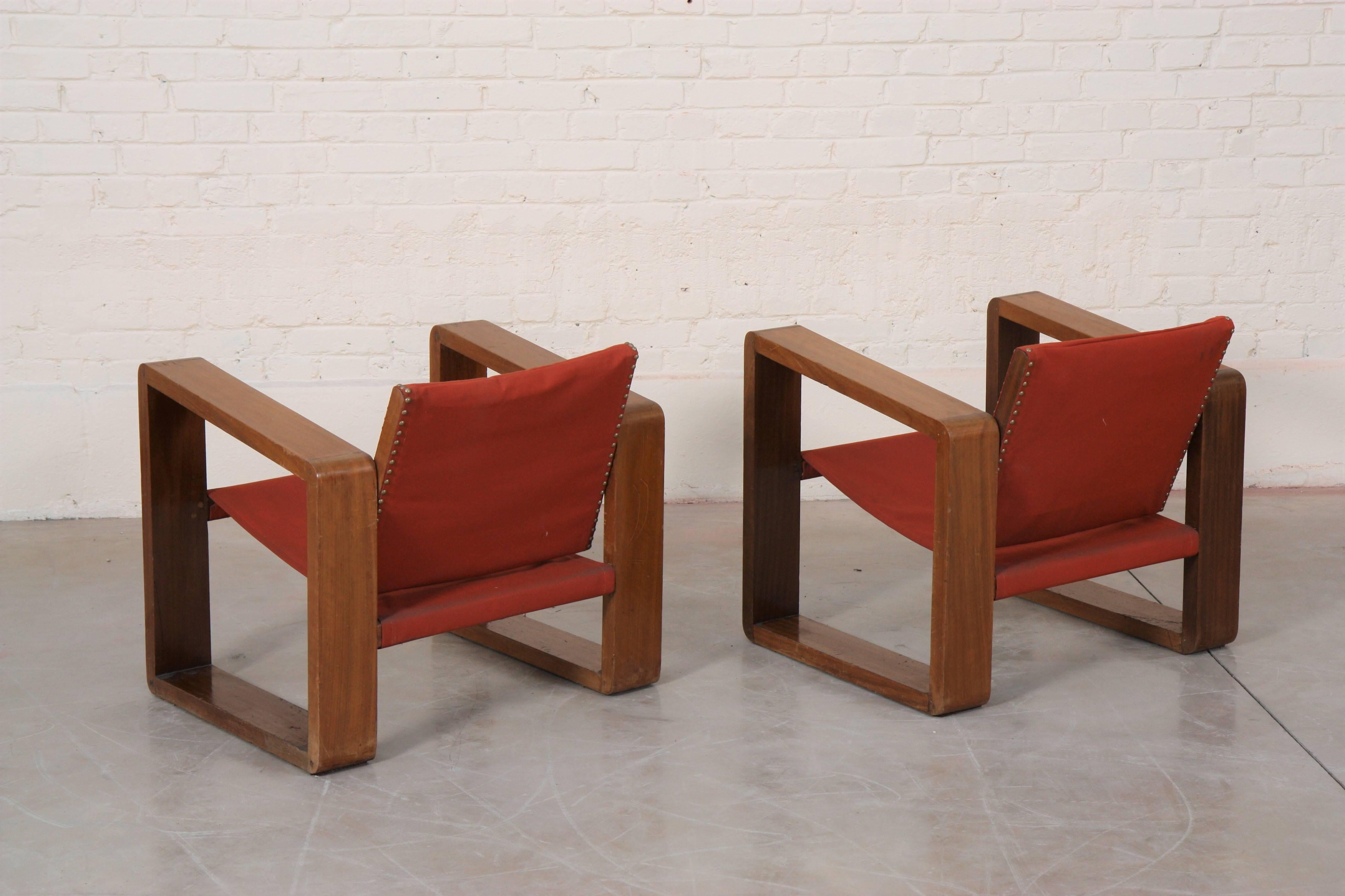 French Pair of Art Deco Armchairs For Sale