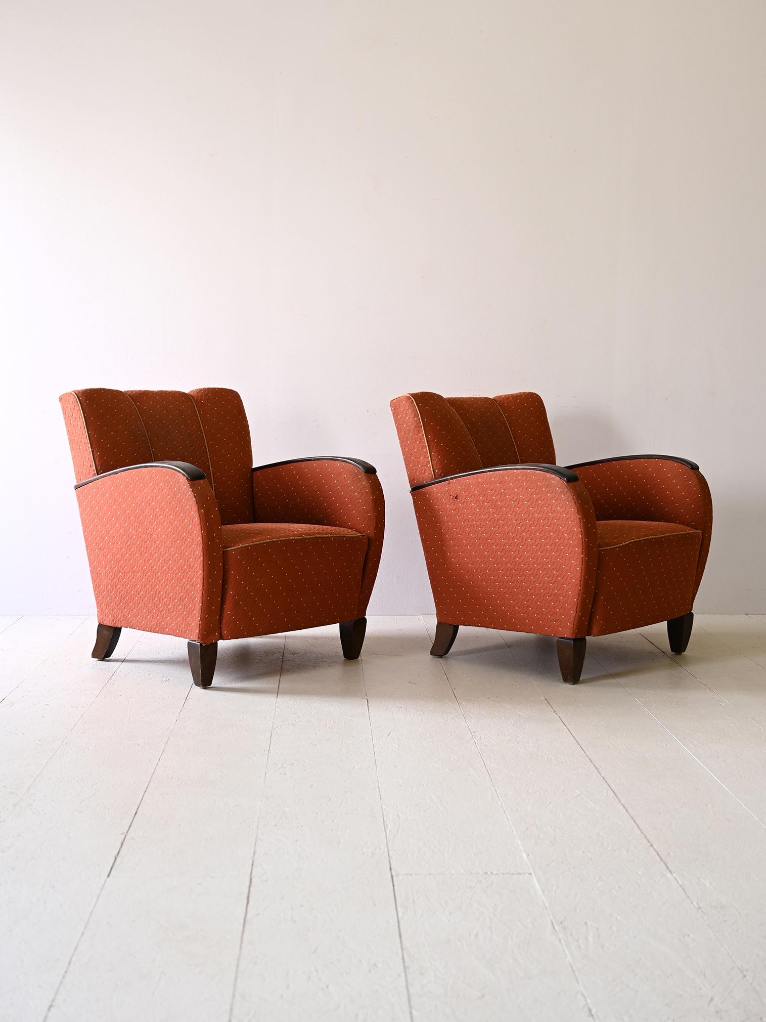Scandinavian Modern Pair of art deco armchairs For Sale