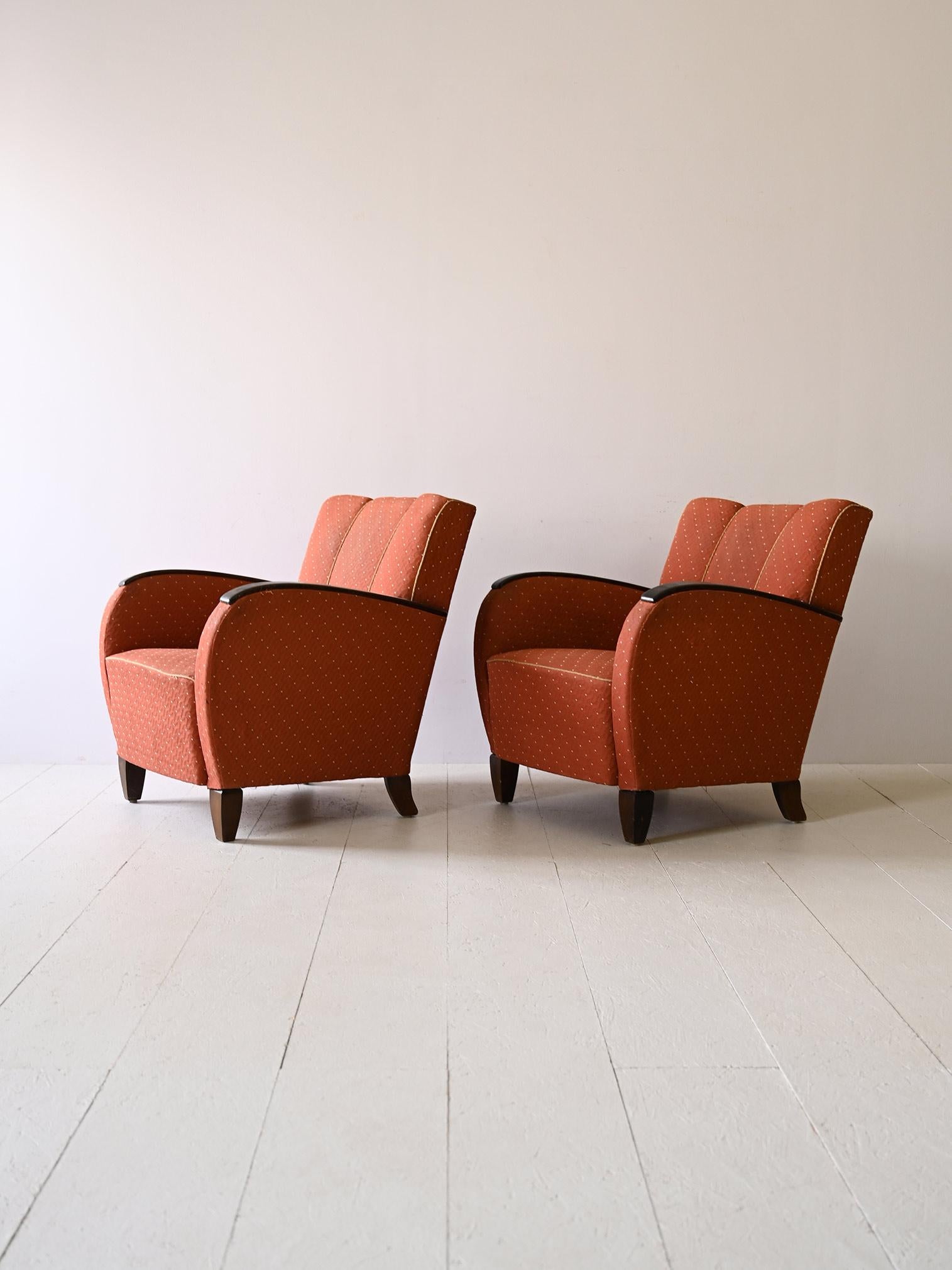 Pair of art deco armchairs In Good Condition For Sale In Brescia, IT