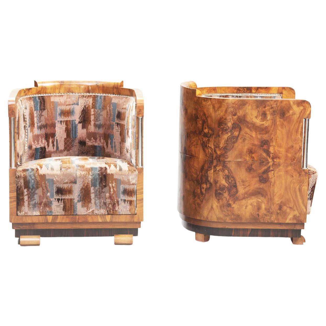 Pair of SS Normandie Art Deco Armchairs by Pierre Patout at 1stDibs