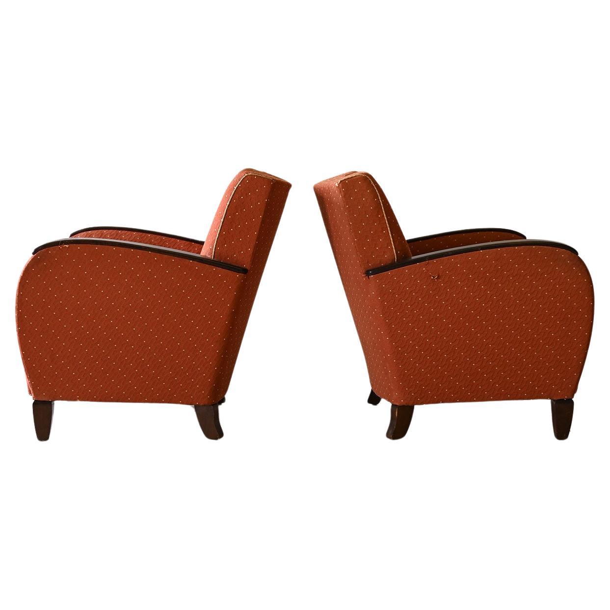 Pair of art deco armchairs For Sale