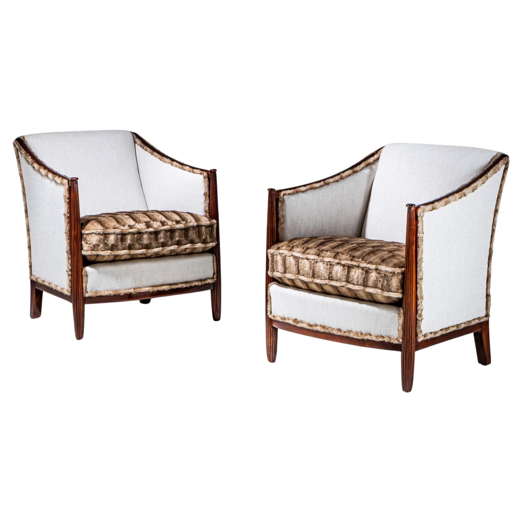 Pair of Art Deco Armchairs, France, circa 1920