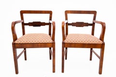 Pair of Art Deco armchairs from the 1940s, Poland.