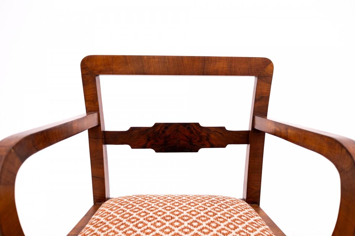 Milieu du XXe siècle Paire de fauteuils Art déco des années 1940, Pologne. en vente