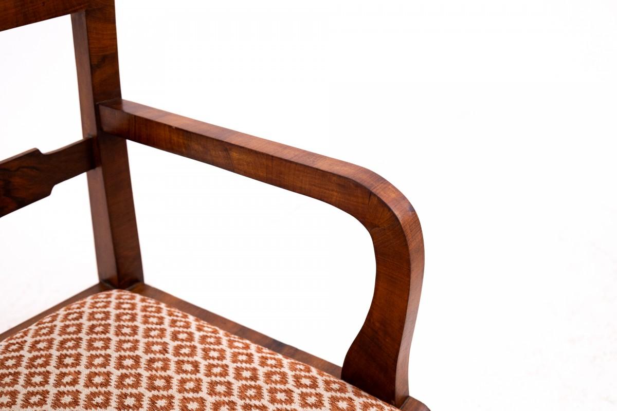 Noyer Paire de fauteuils Art déco des années 1940, Pologne. en vente