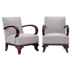 Pair of Art Deco Armchairs, Fully Restored, Attributed to Lajos Kozma, 1922