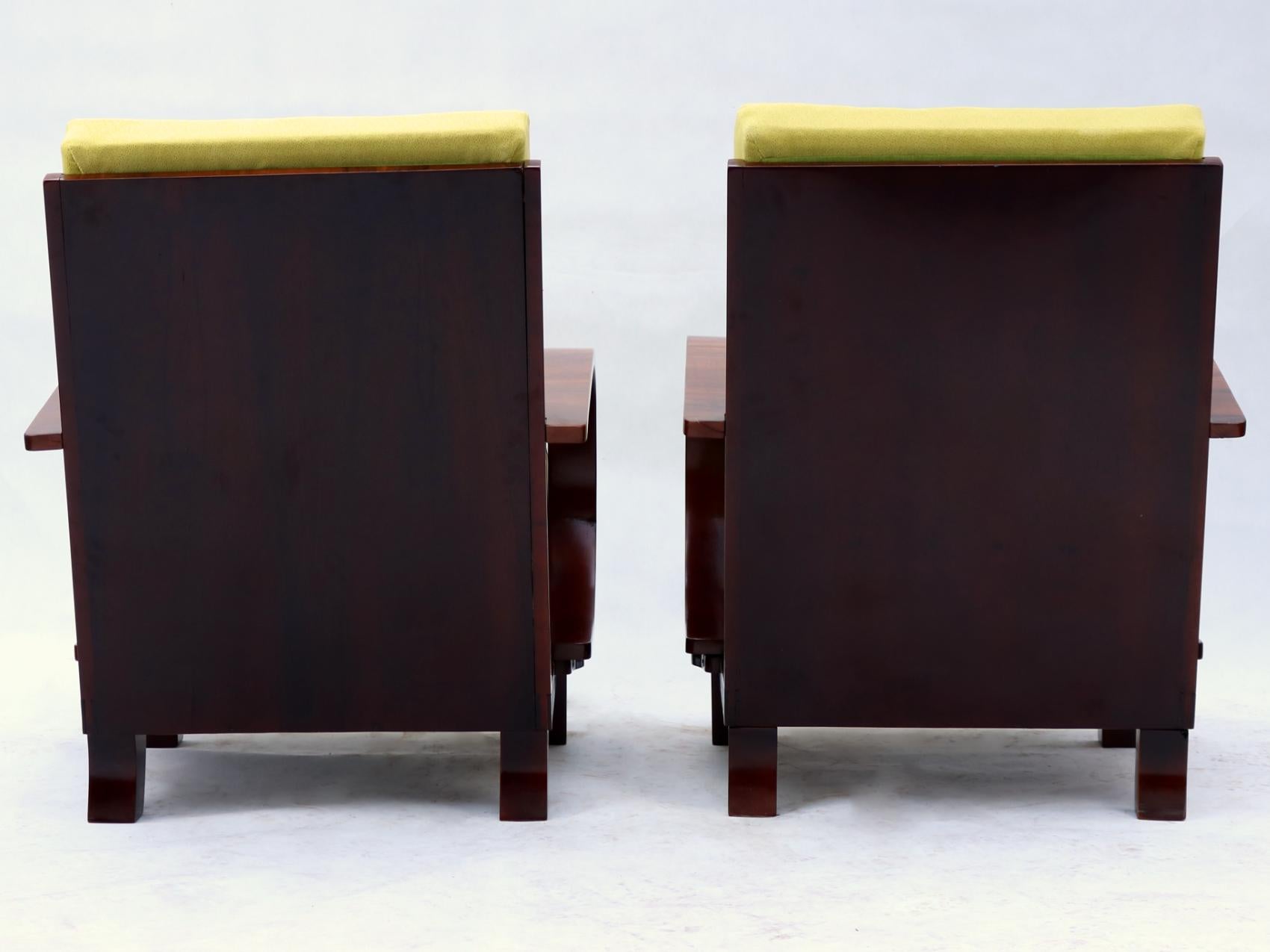 Pair of Art Deco Armchairs Fully Restored, circa 1930 1