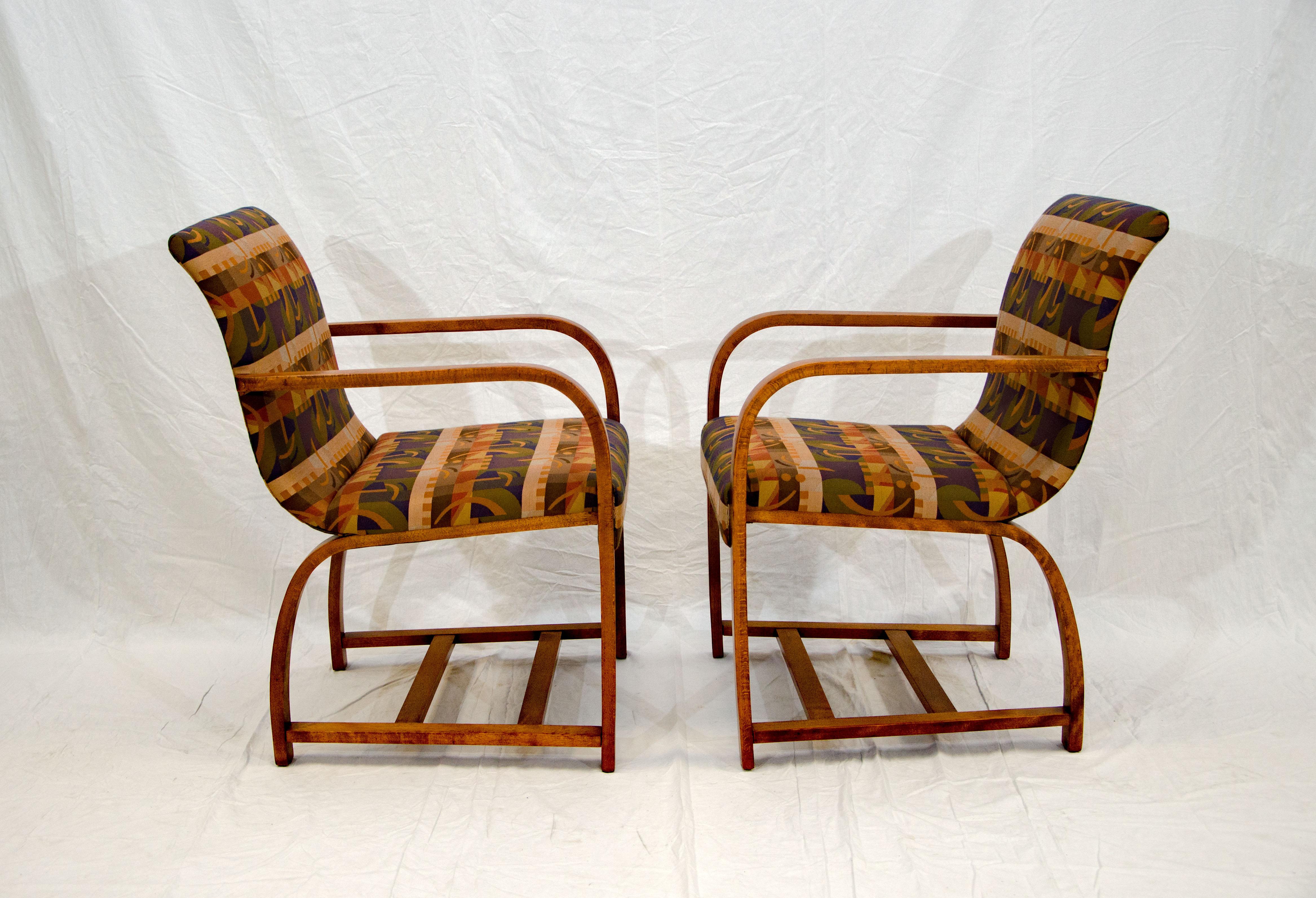 Pair of Art Deco Armchairs, Gilbert Rohde for Heywood Wakefield 5