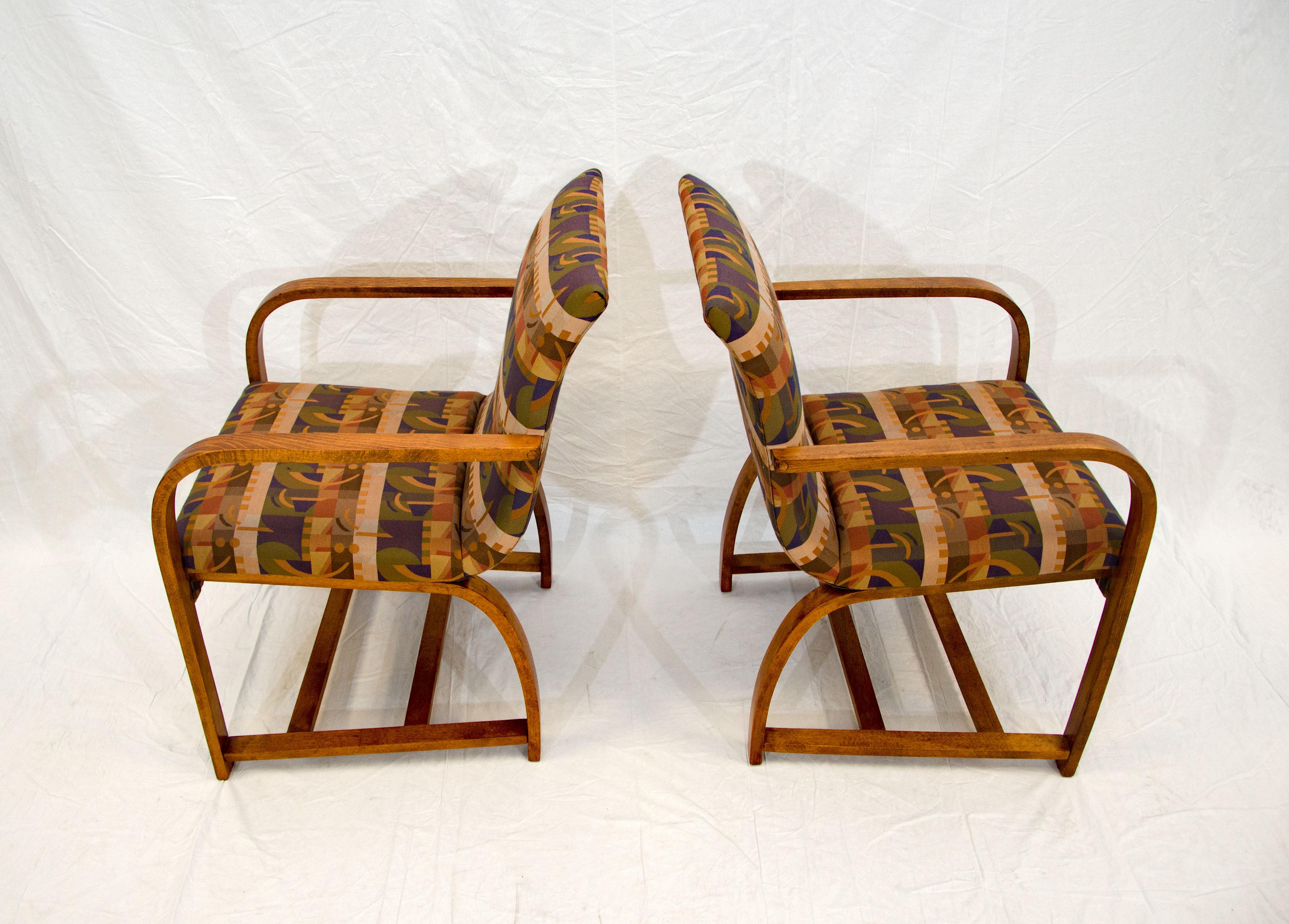 Pair of Art Deco Armchairs, Gilbert Rohde for Heywood Wakefield 1