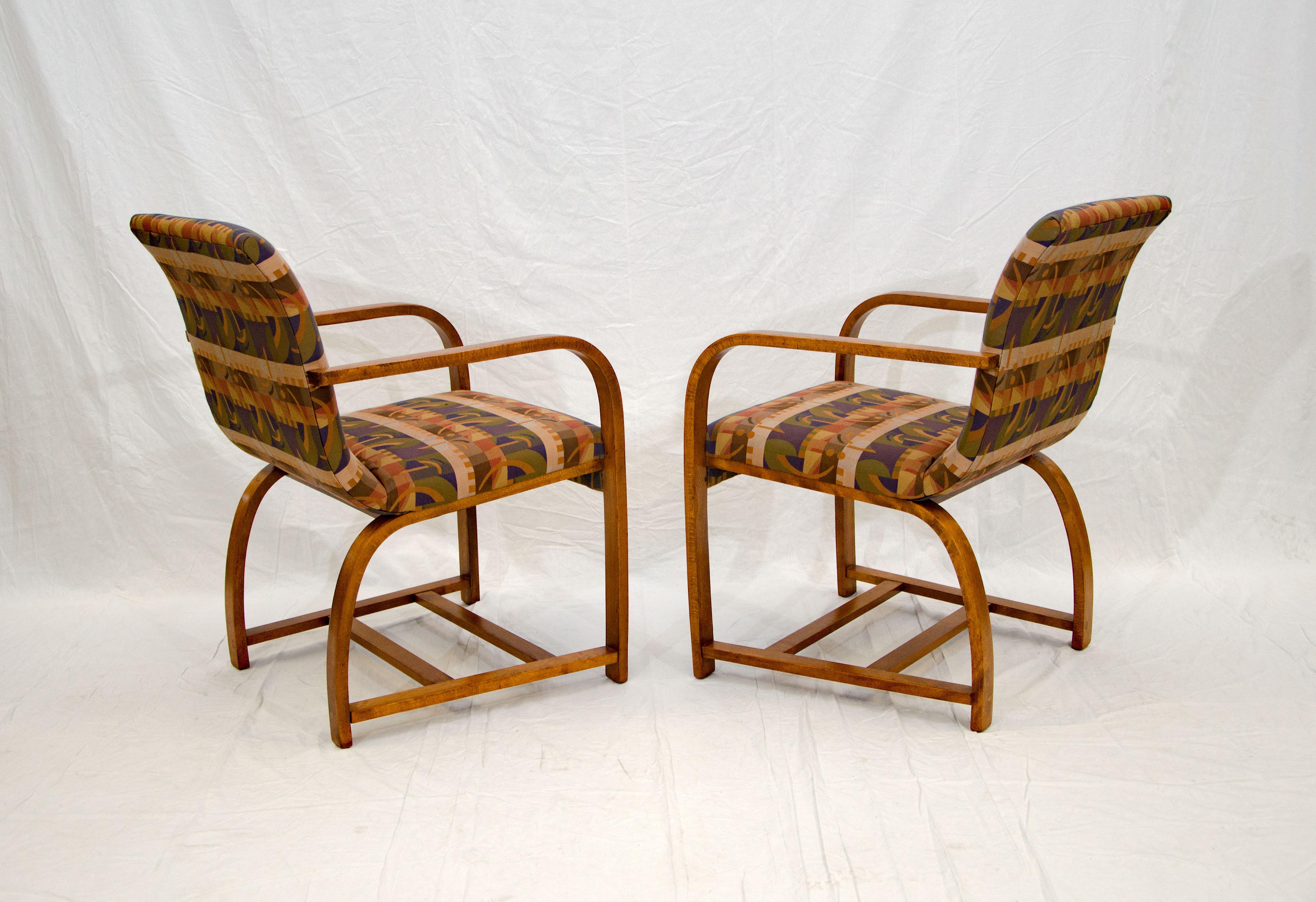 Pair of Art Deco Armchairs, Gilbert Rohde for Heywood Wakefield 3