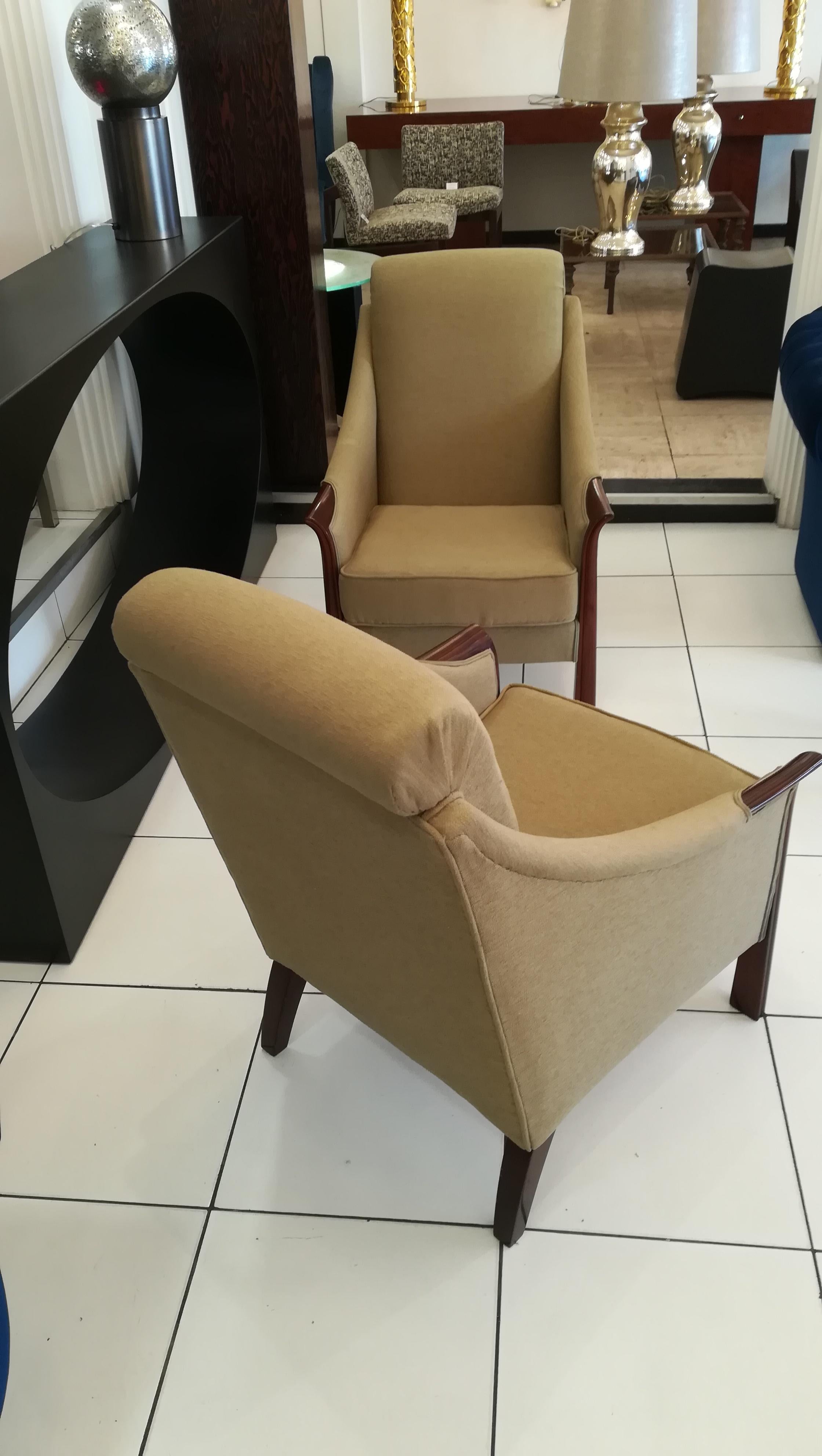 Français Paire de fauteuils Art Déco dans le style de Pierre Chareau, vers 1930 en vente