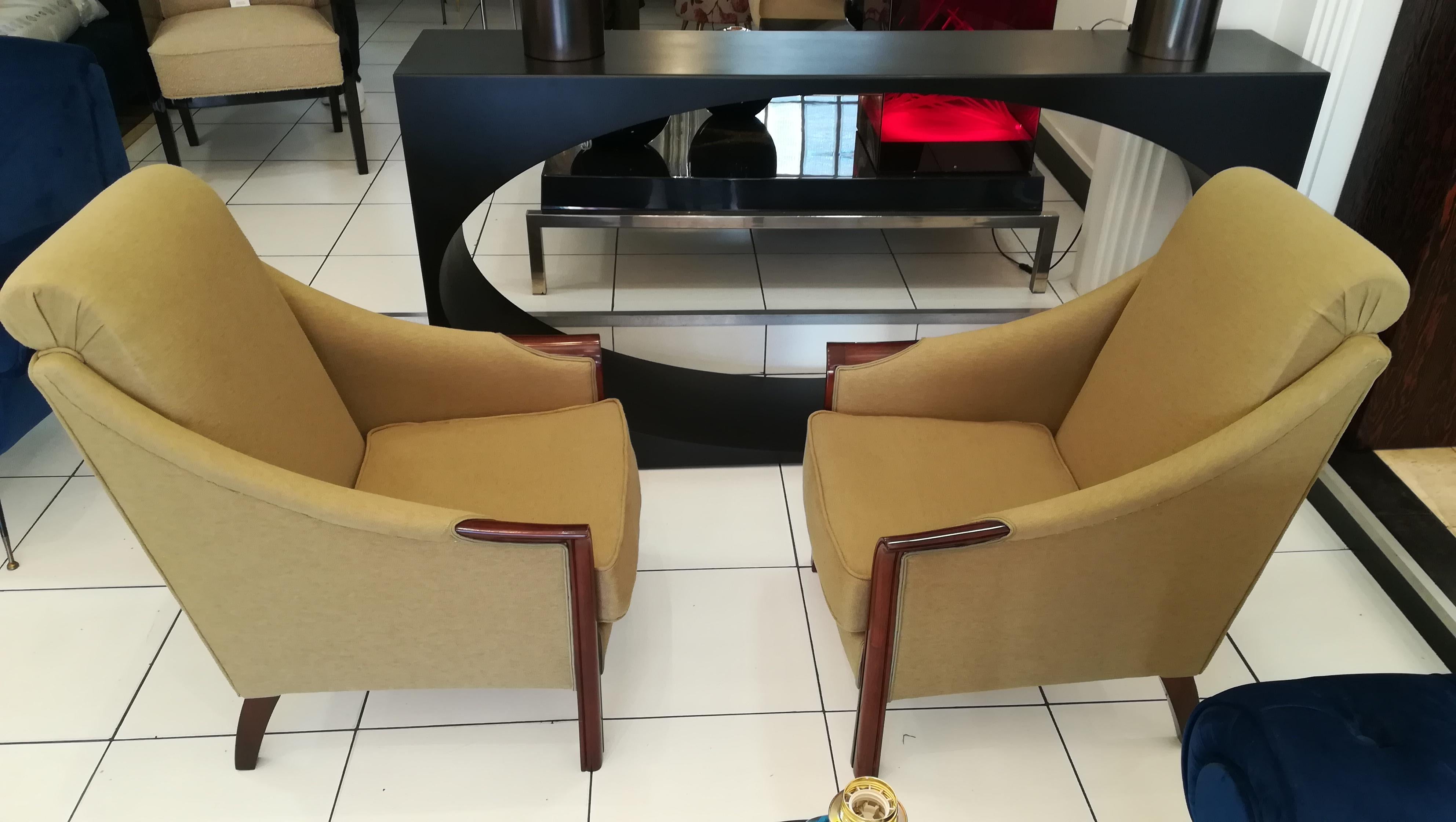 Pair of Art Deco Armchairs in the style of Pierre Chareau, circa 1930 For Sale 2