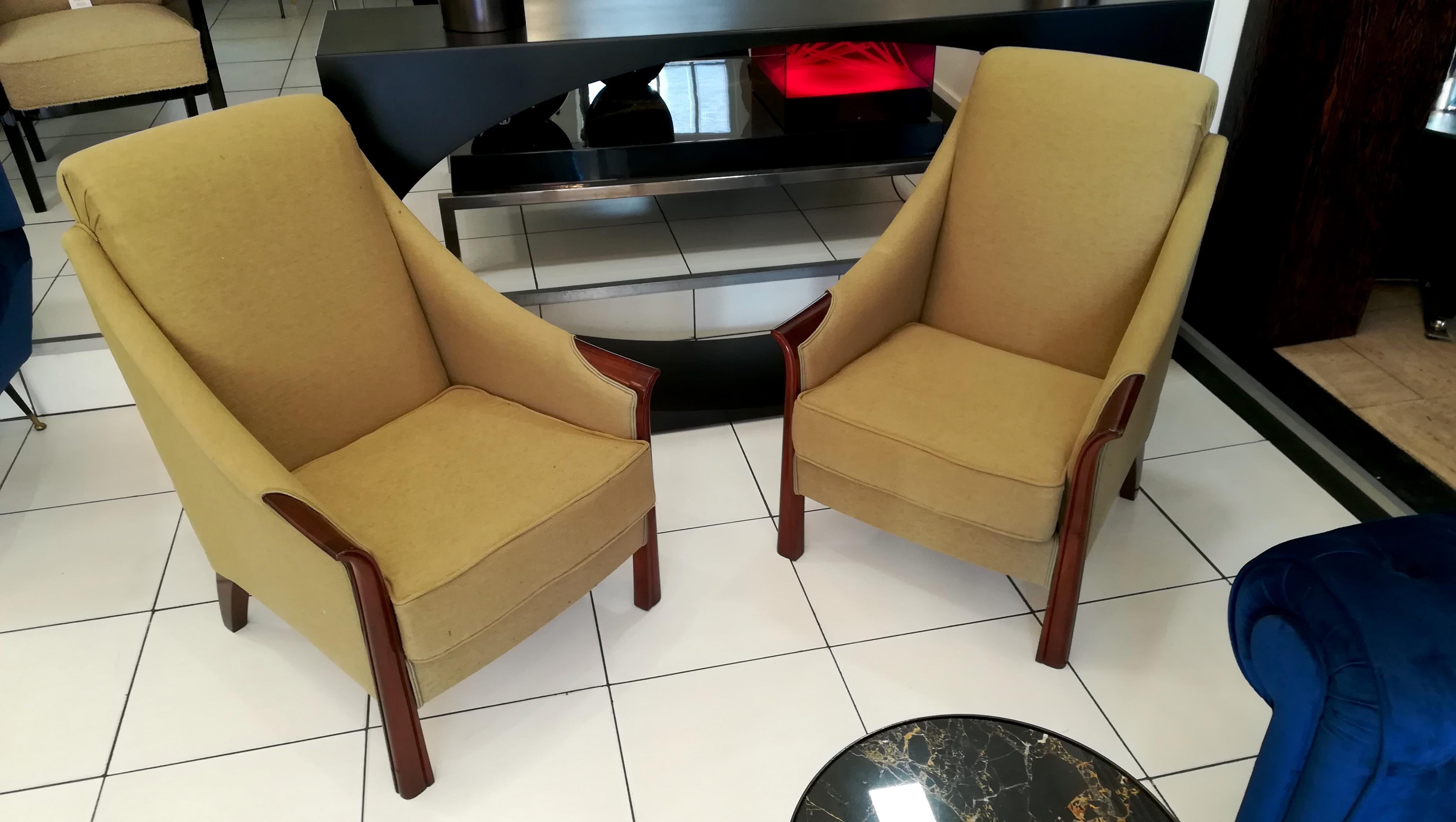 Pair of Art Deco Armchairs in the style of Pierre Chareau, circa 1930 For Sale 3