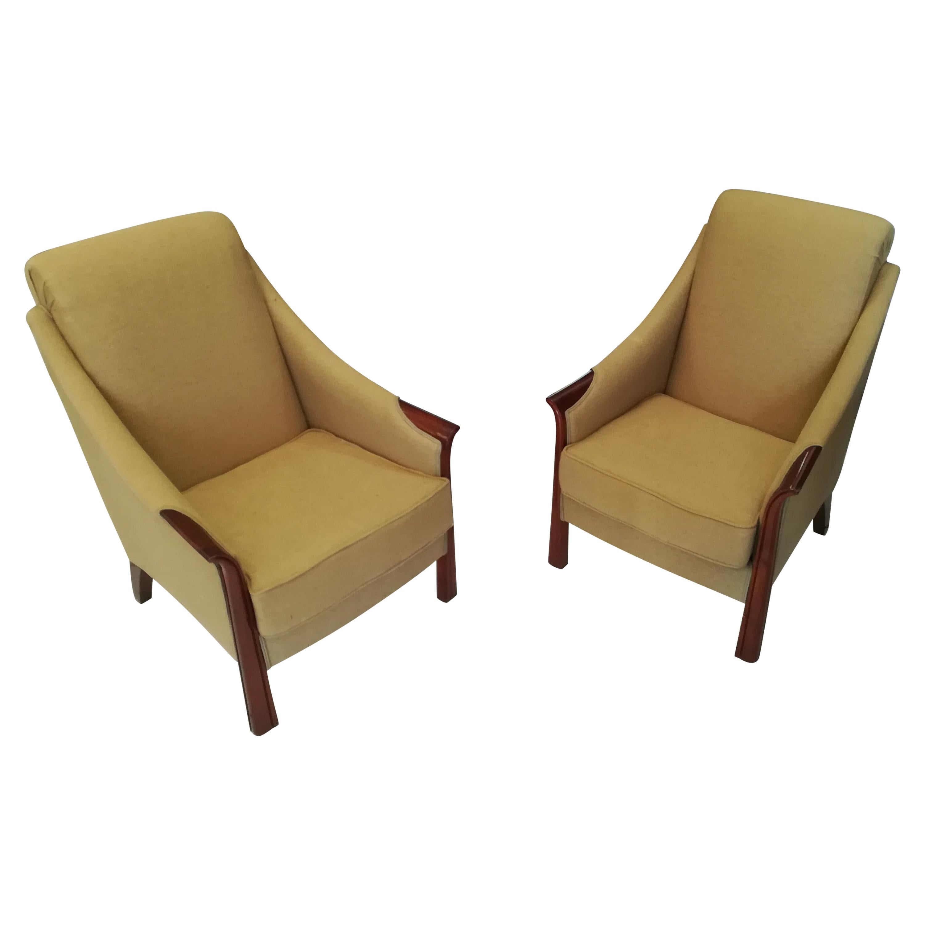 Pair of Art Deco Armchairs in the style of Pierre Chareau, circa 1930 For Sale
