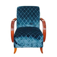 Pair of Art Deco armchairs in velvet – France 1930