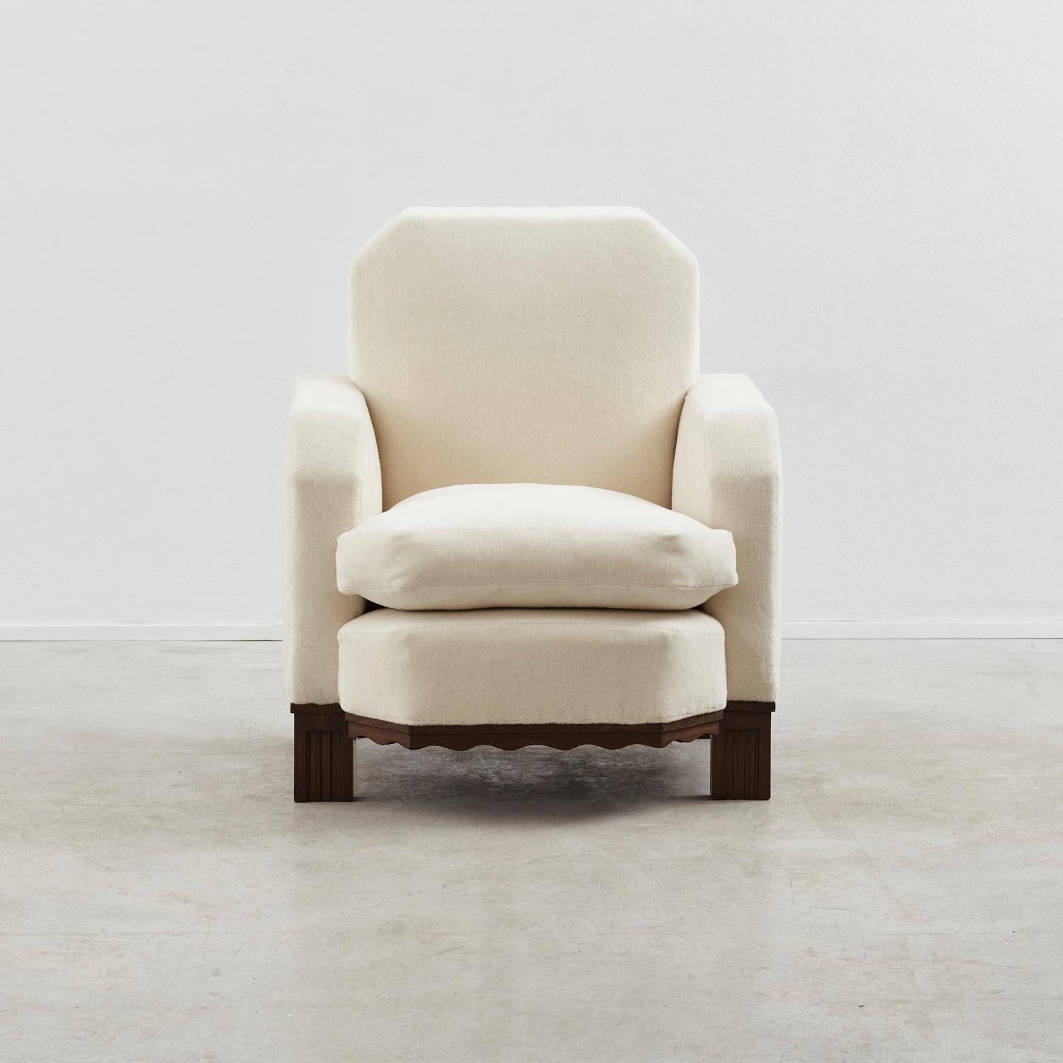 Tappezzeria Coppia di poltrone Art Déco - Italia, anni '30 in vendita