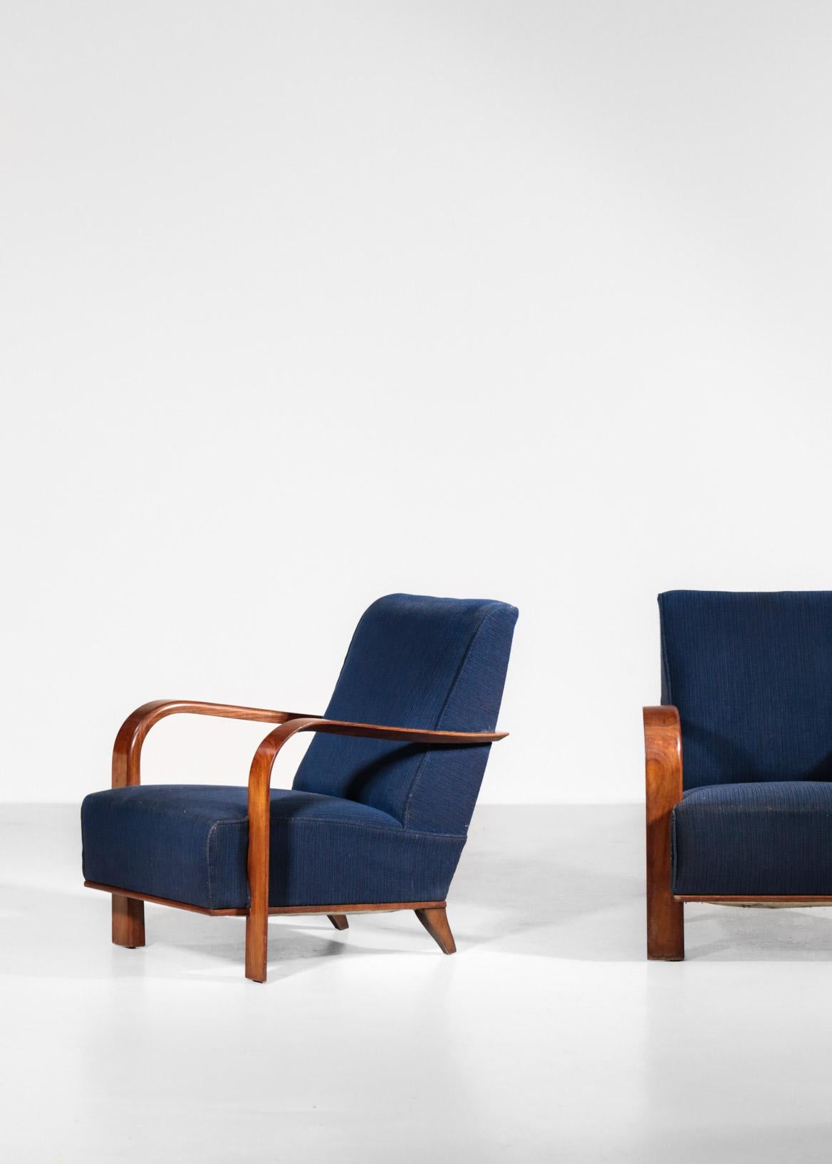 Art Deco Sessel mit Originalstoff im Stil von Jules Leleu
Neupolsterung auf Anfrage.