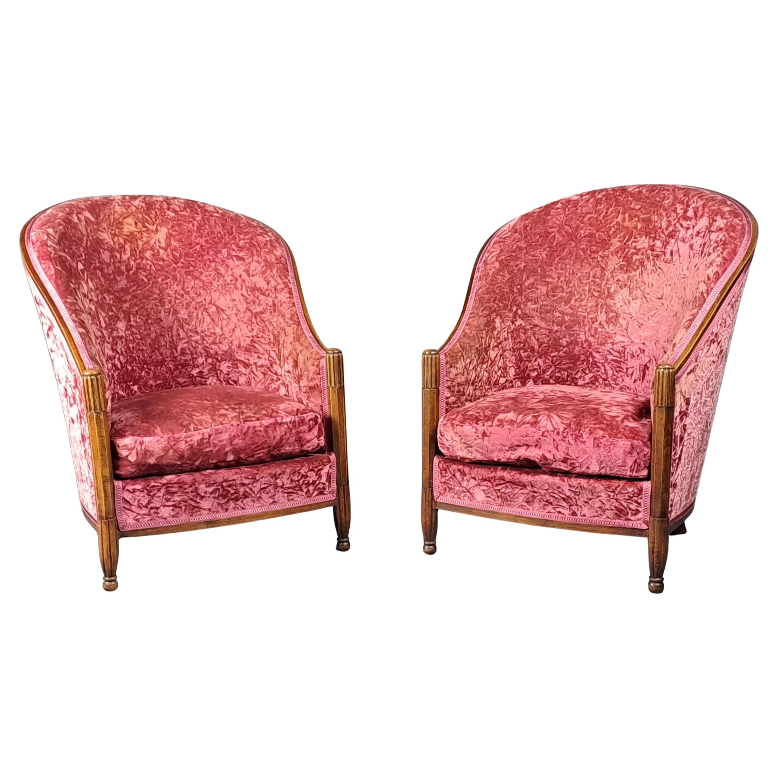 Pair Of Art Deco Armchairs - Maison Dim René Joubert And Philippe Petit