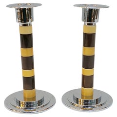 Paar Art-Déco-Kerzenständer aus Bakelit