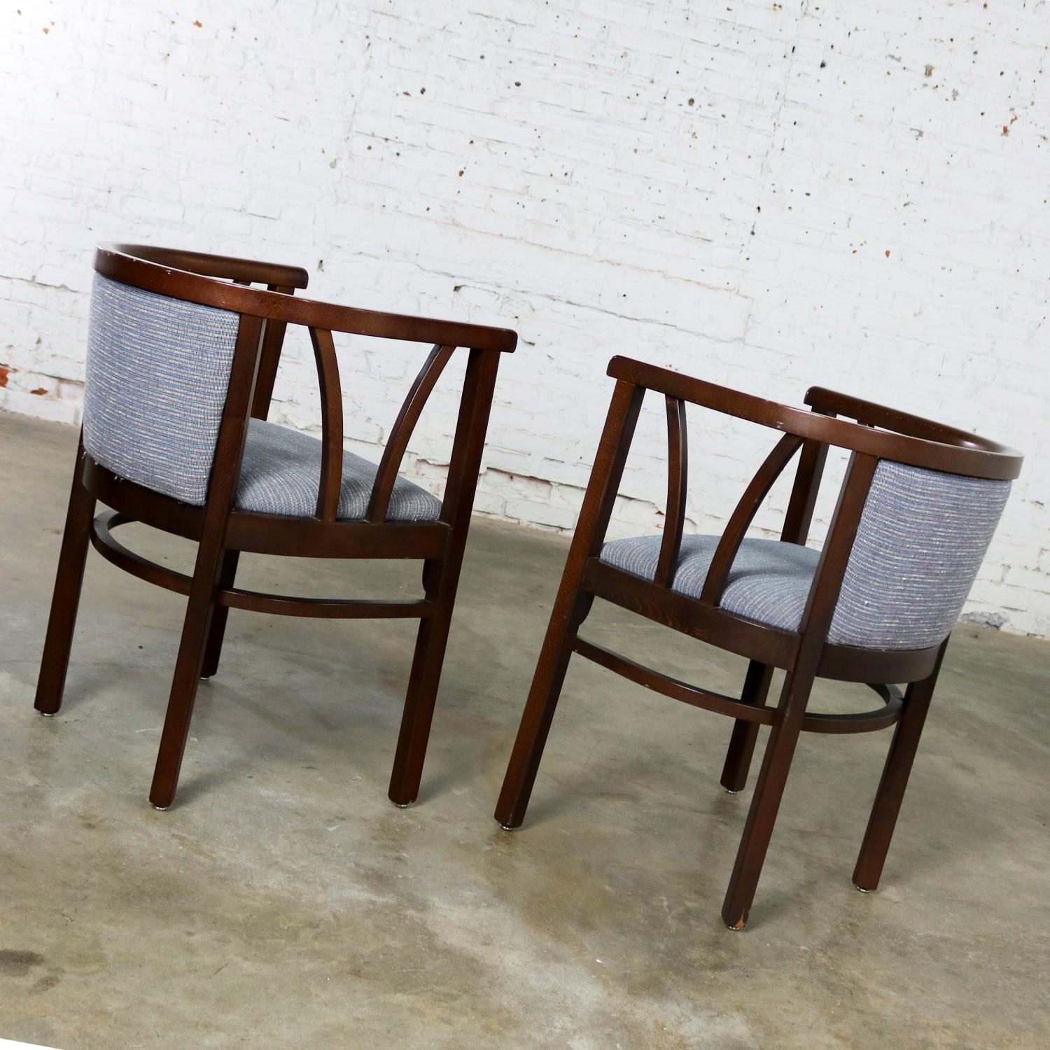 Tissu Paire de fauteuils bistro Art Déco de style Bauhaus par Loewenstein-Oggo