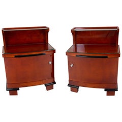 Antique Pair of Art Deco Bed-Side Tables