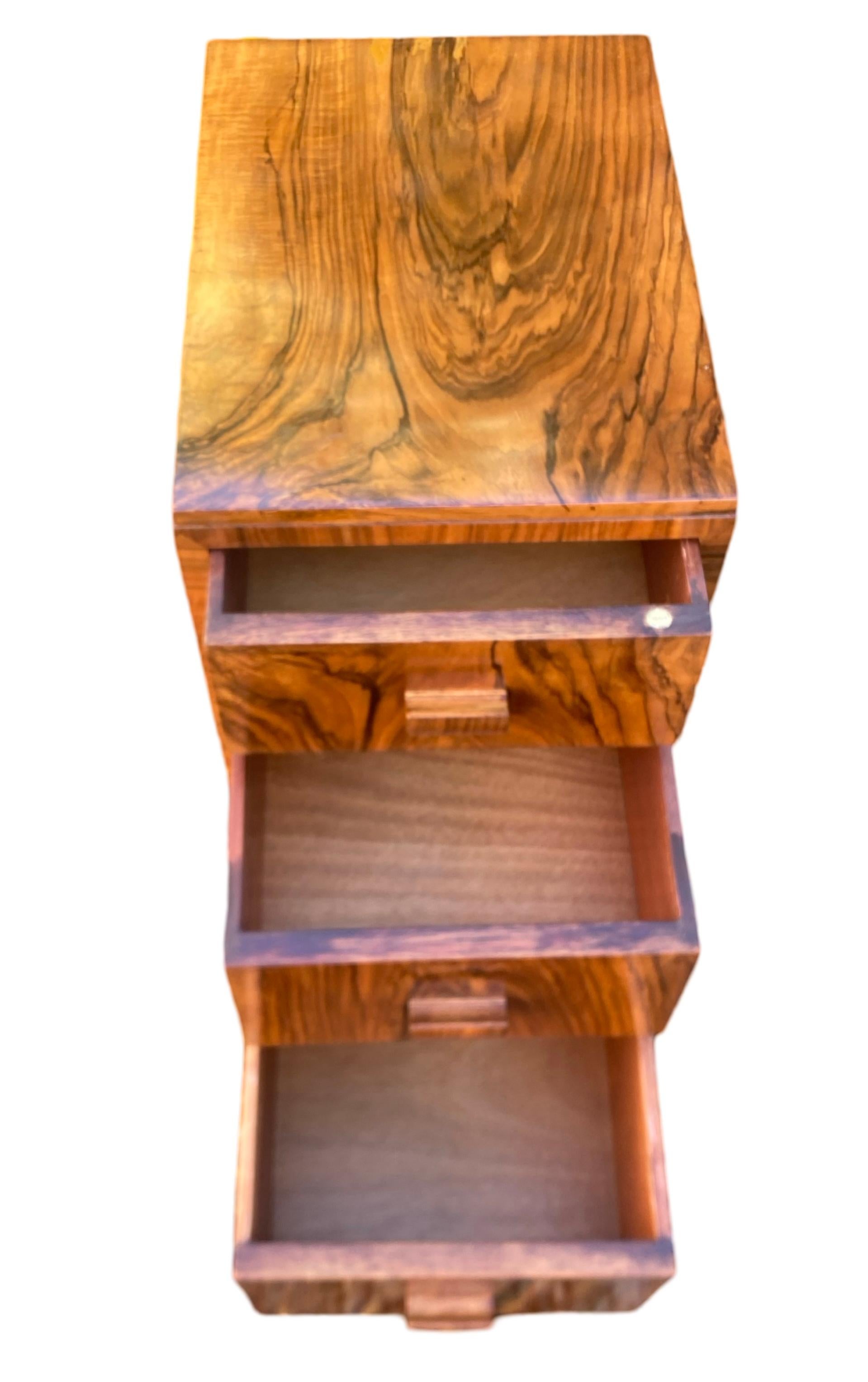 Early 20th Century Pair of Art Deco Bedside Cabinets by Heals For Sale