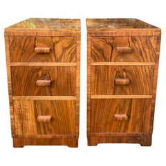 Pair of Art Deco Bedside Cabinets by Heals