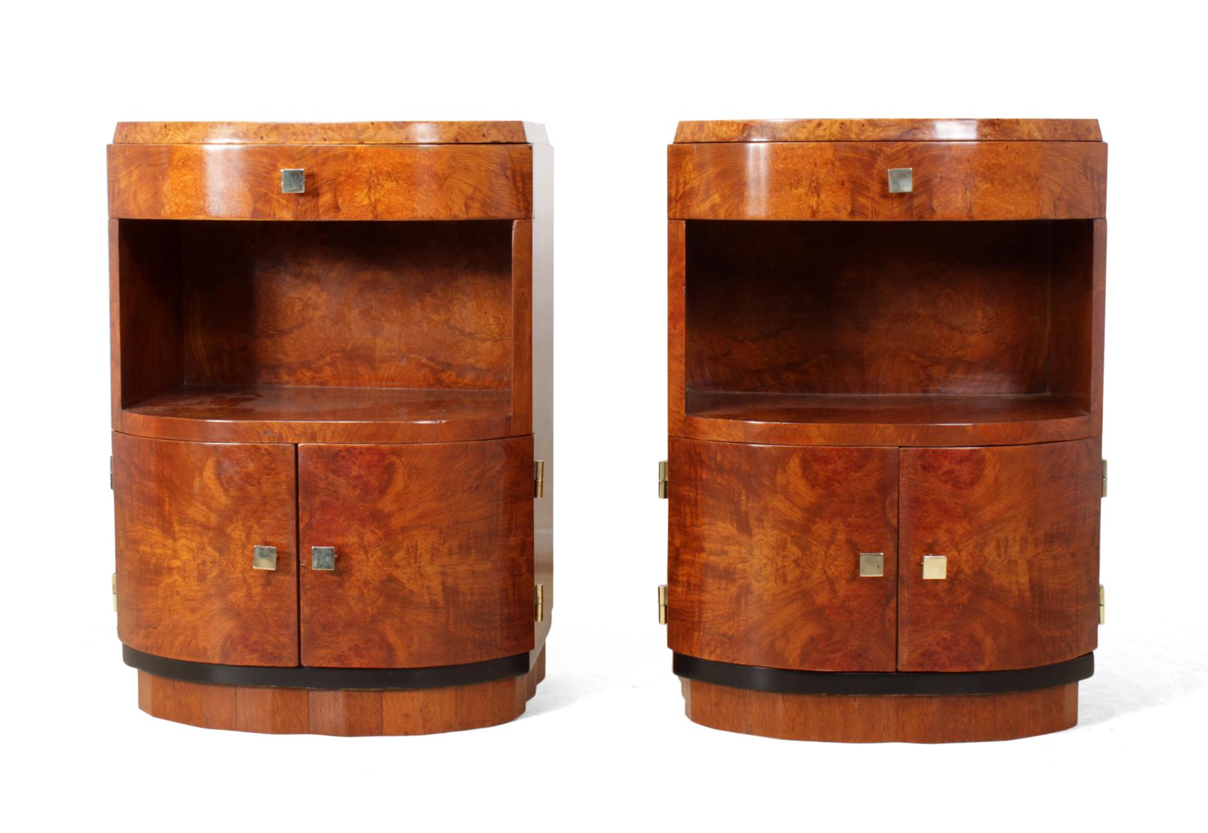 Pair of Art Deco Bedside Cabinets 5