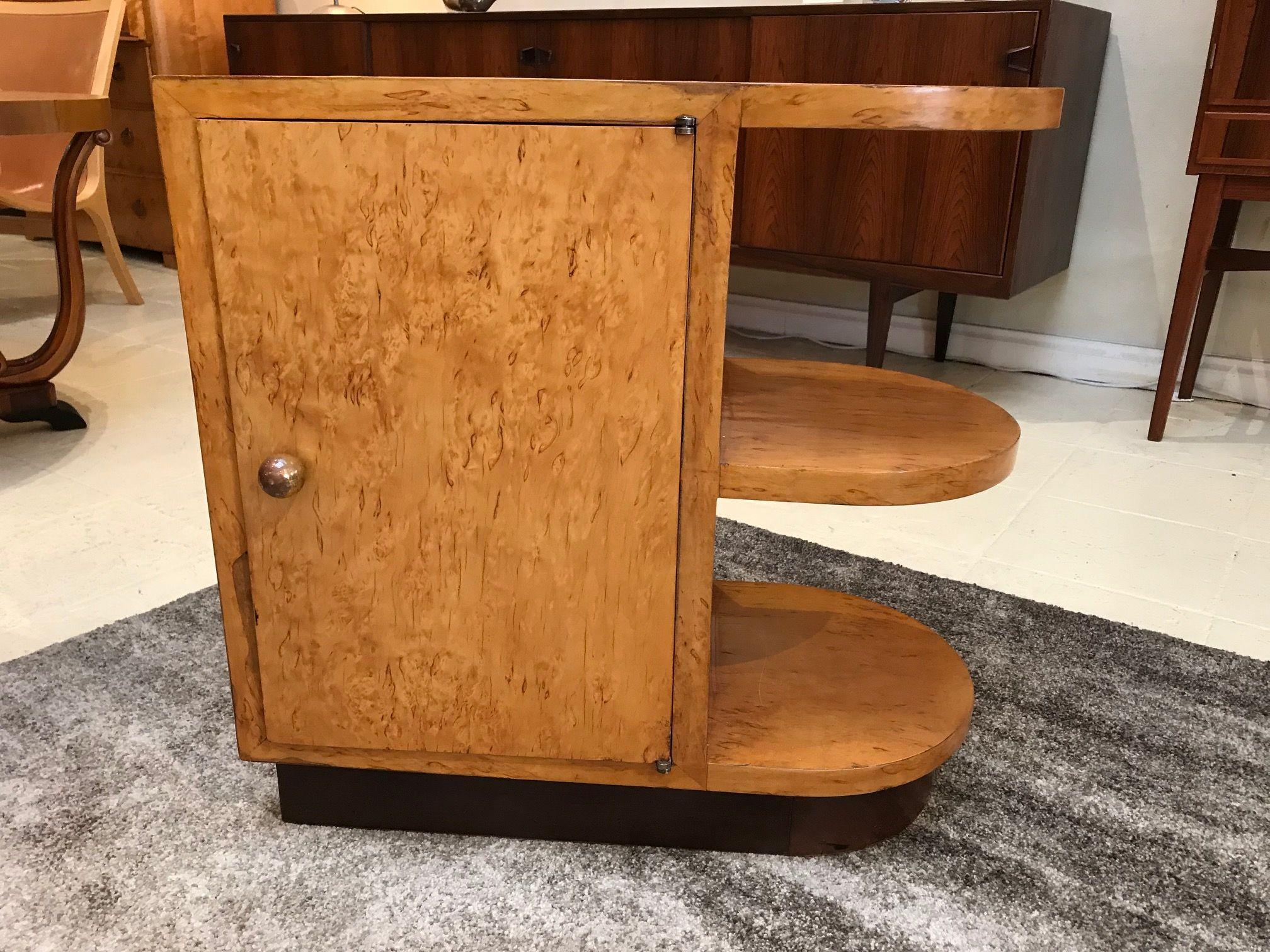 Swedish Pair of Art Deco Bedside Cabinets