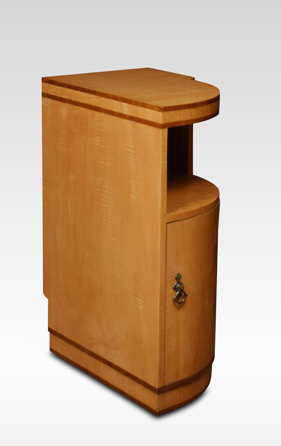 British Pair of Art Deco Bedside Cabinets