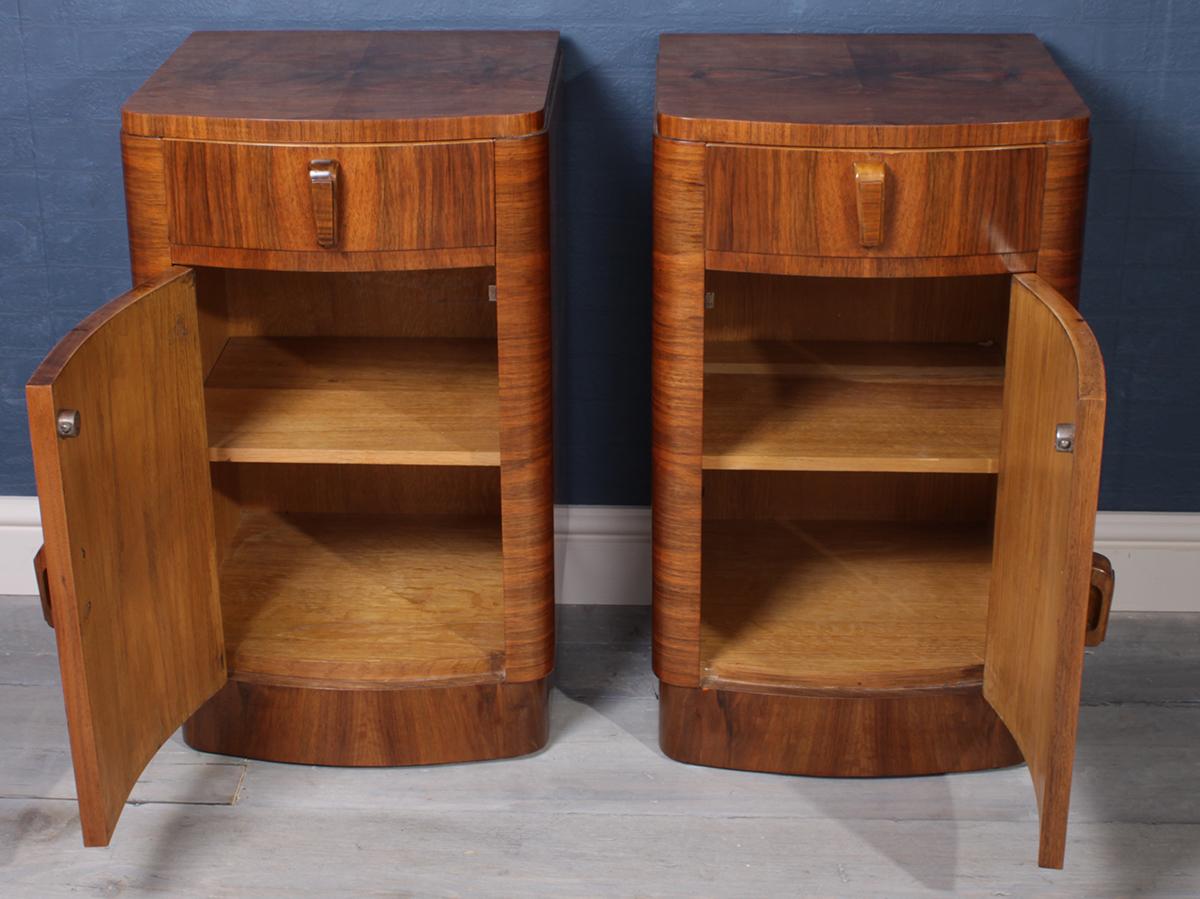 Pair of Art Deco Bedside Cabinets 4