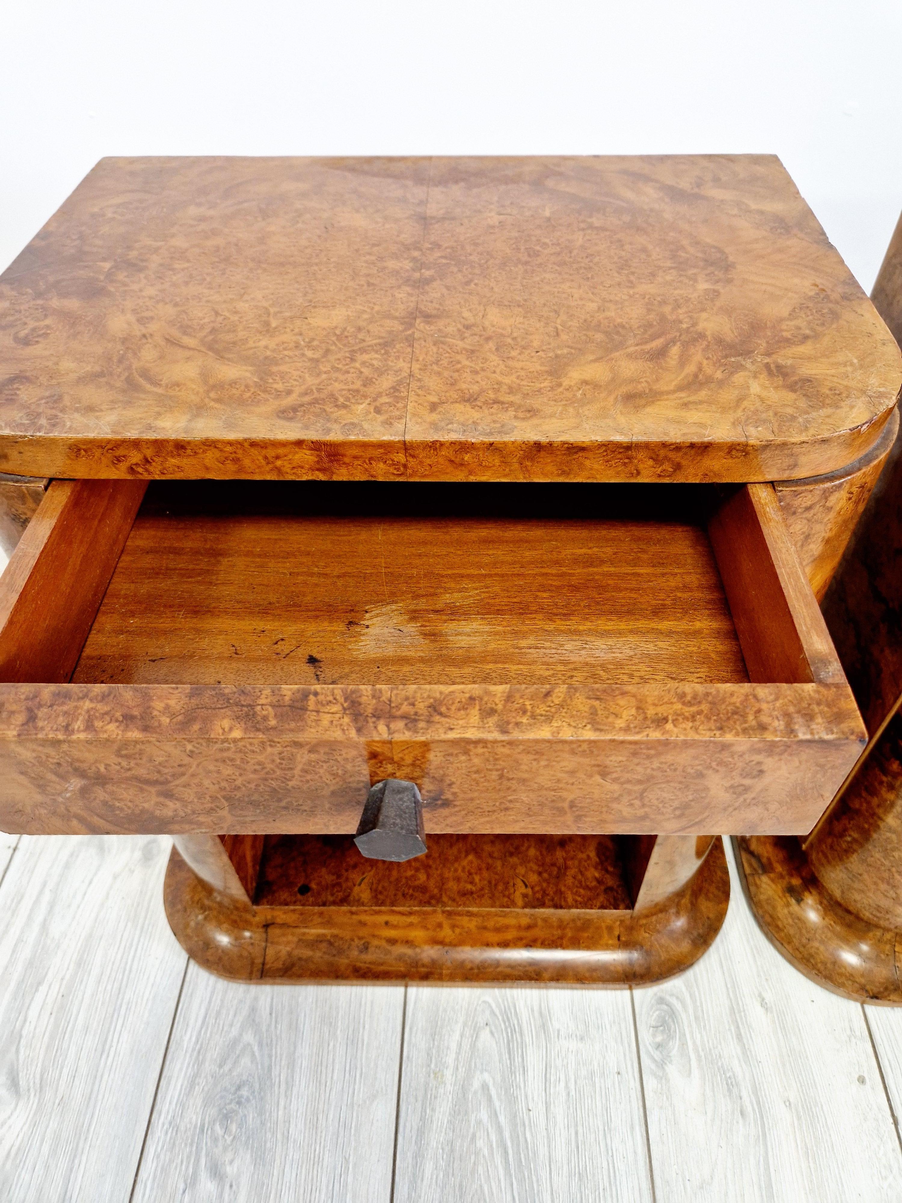 Pair of Art Deco Bedside Cabinets For Sale 3