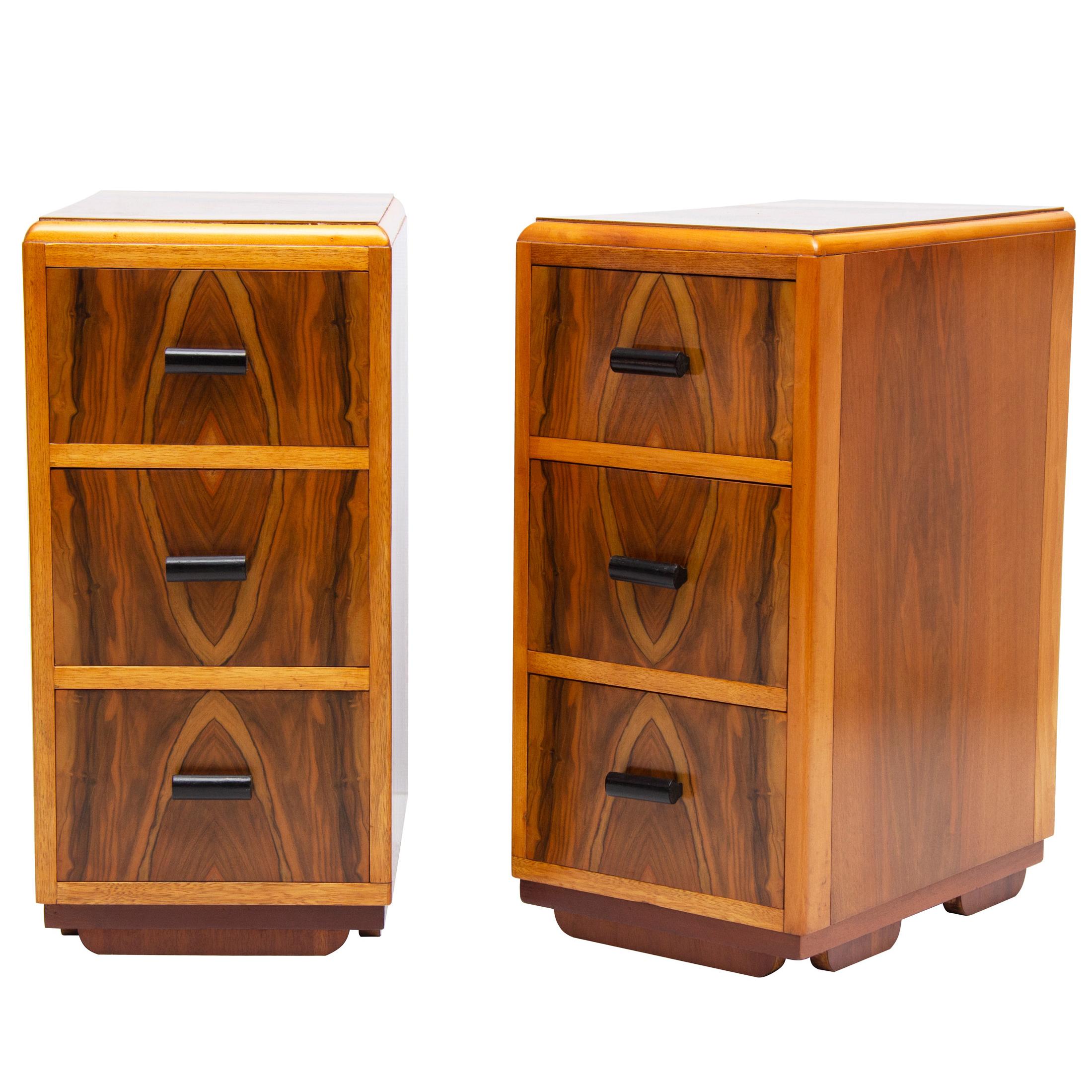 Pair of Art Deco Bedside Cabinets