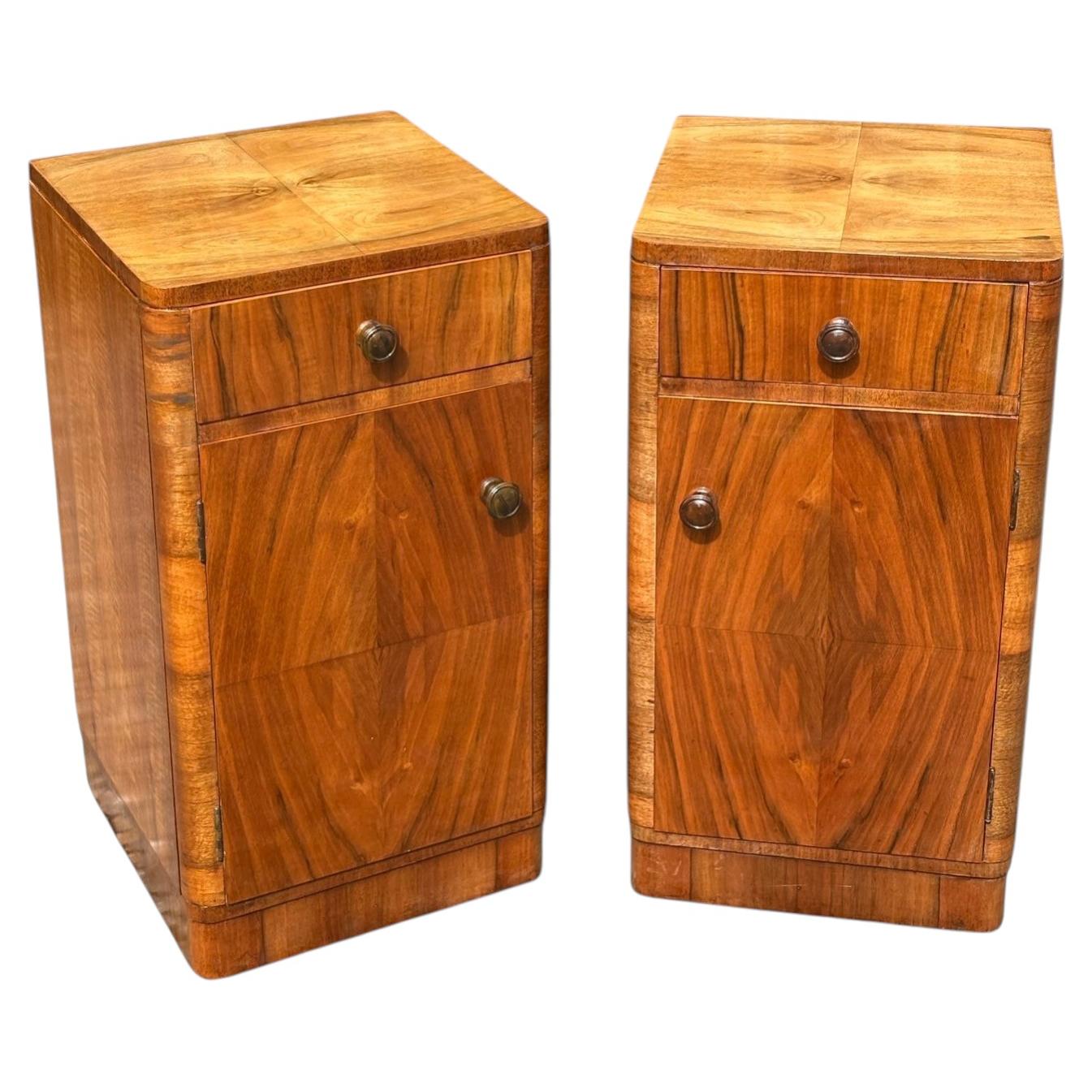 Pair of Art Deco Bedside Cabinets
