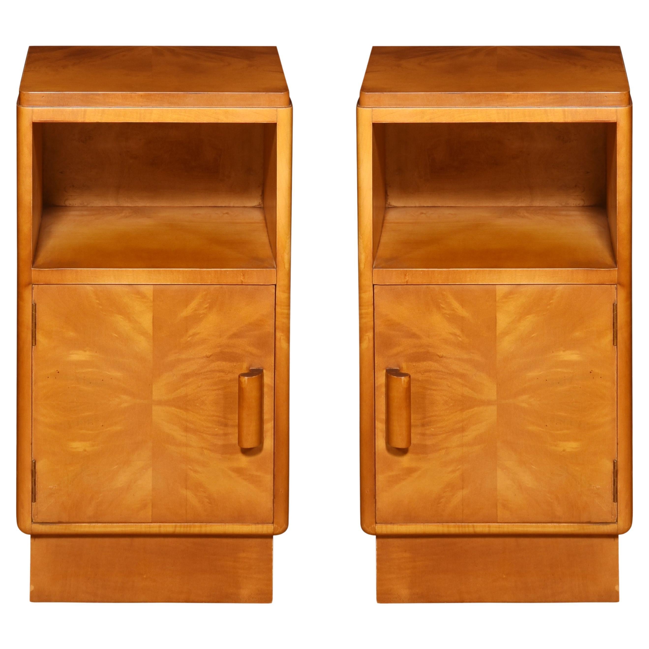 Pair of Art Deco bedside cabinets For Sale
