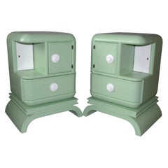 Pair of Art Deco Bedside Tables, 1920s