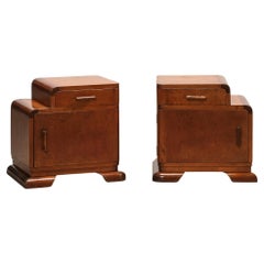 Pair of Art Deco Bedside Tables, 1930s