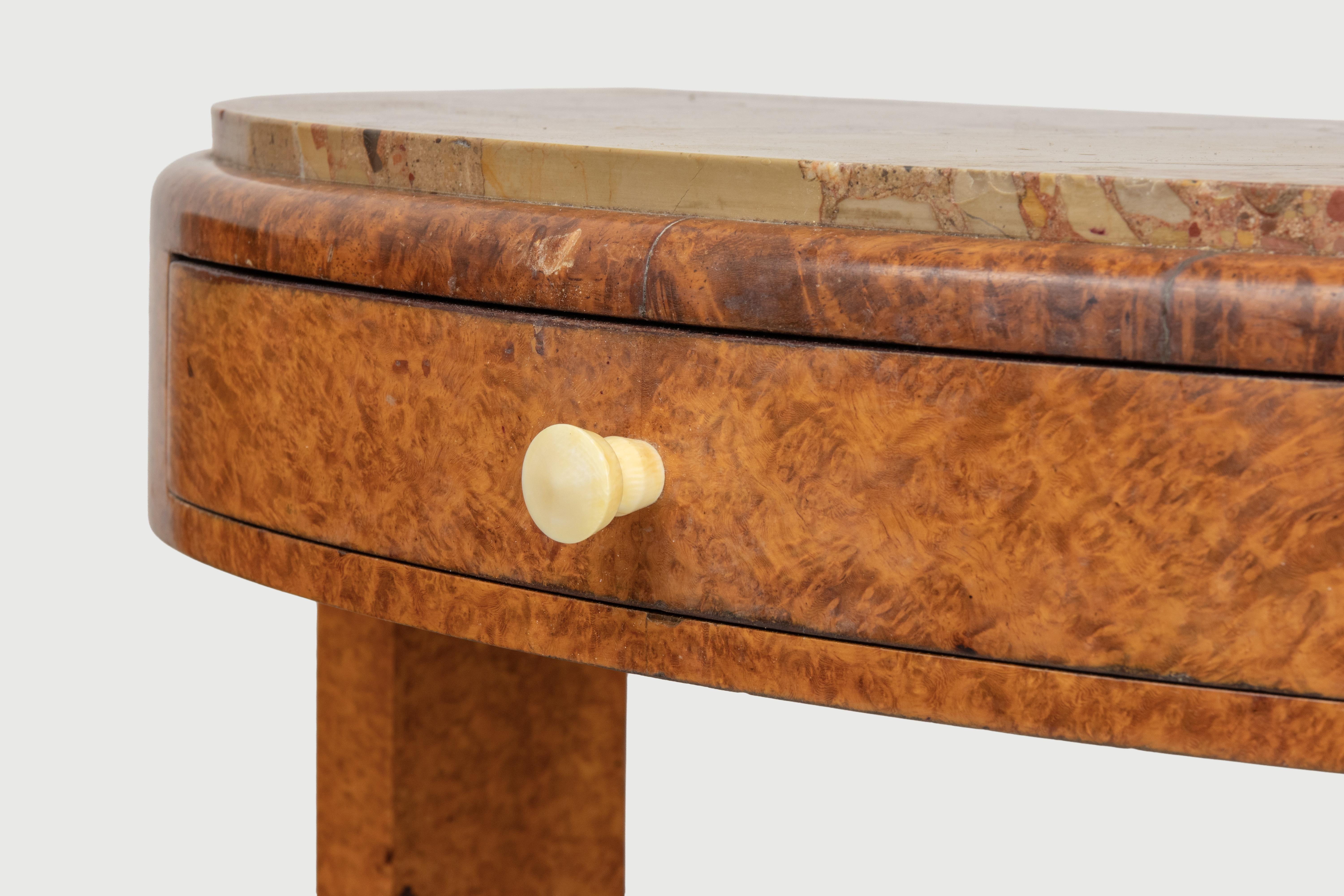 Paire de tables de chevet Art Déco par Jules Leleu Bon état - En vente à Roma, IT