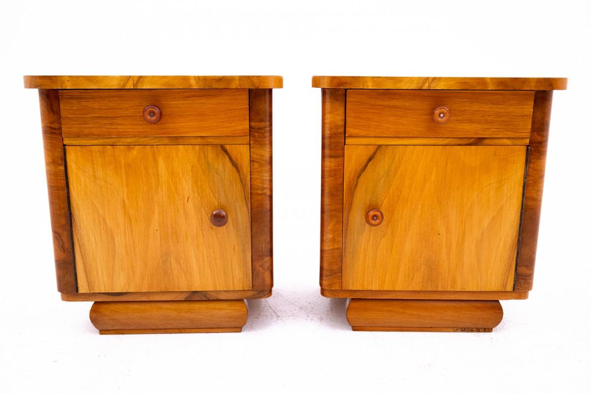 Pair of Art Deco bedside tables from the 1950s, Poland. After renovation. 6