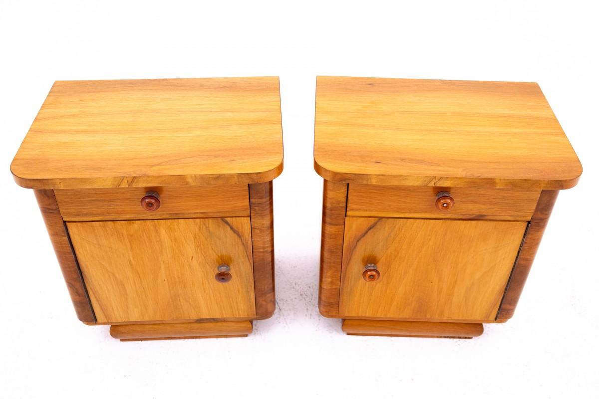 Pair of Art Deco bedside tables from the 1950s, Poland. After renovation. 7