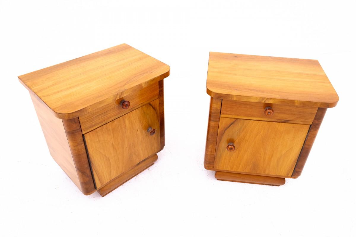 Pair of Art Deco bedside tables from the 1950s, Poland. After renovation. 8