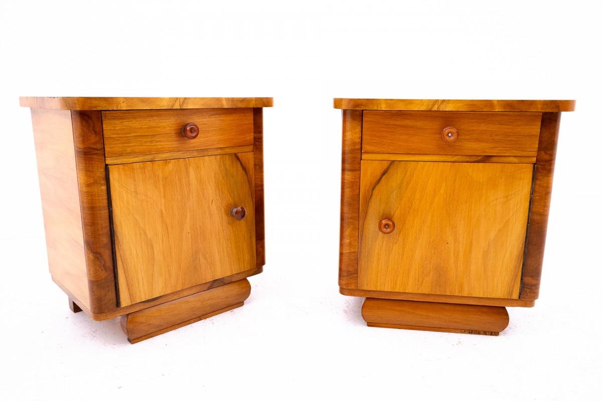 Pair of Art Deco bedside tables from the 1950s, Poland. After renovation. 9
