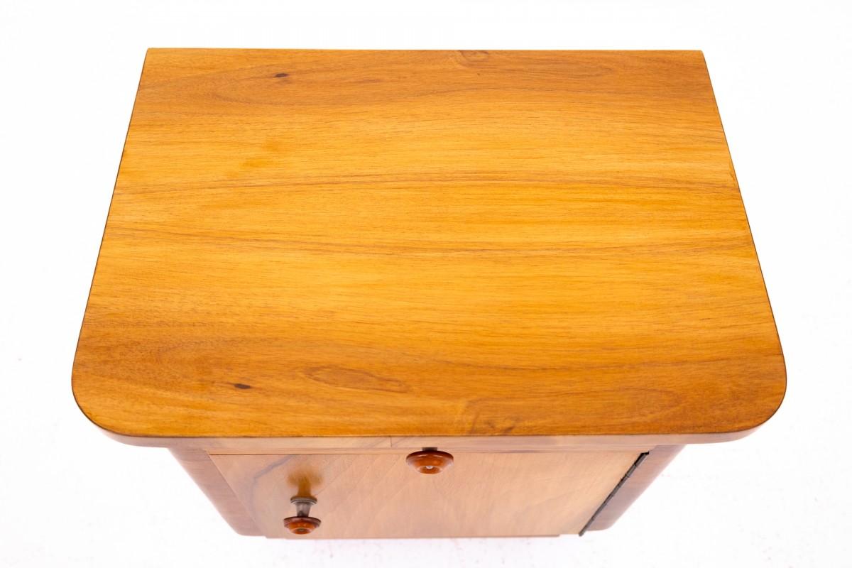 Mid-20th Century Pair of Art Deco bedside tables from the 1950s, Poland. After renovation.