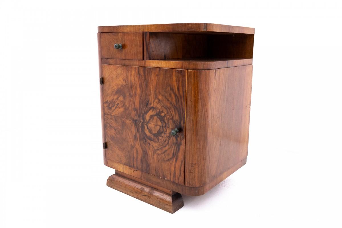 Pair of Art Deco bedside tables, Poland, 1930s. In Good Condition In Chorzów, PL