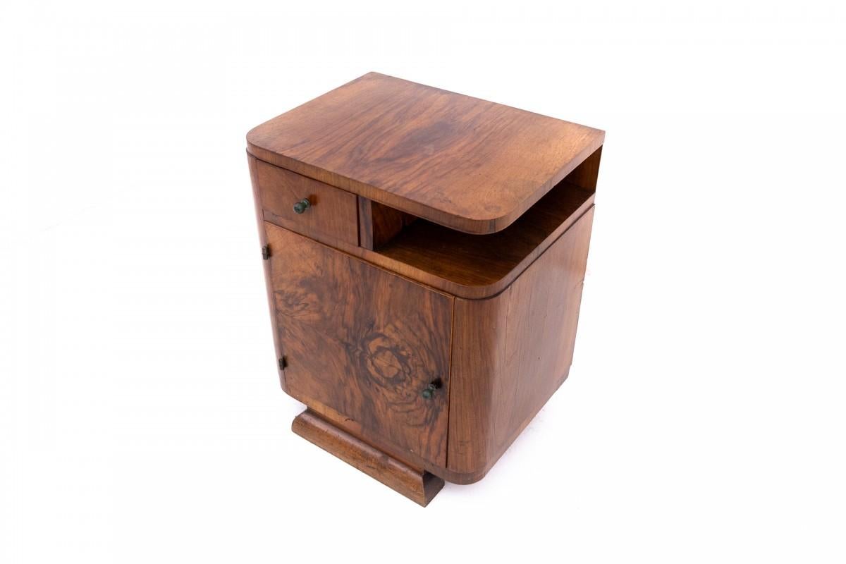 20th Century Pair of Art Deco bedside tables, Poland, 1930s.