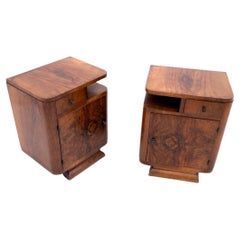 Pair of Art Deco bedside tables, Poland, 1930s.